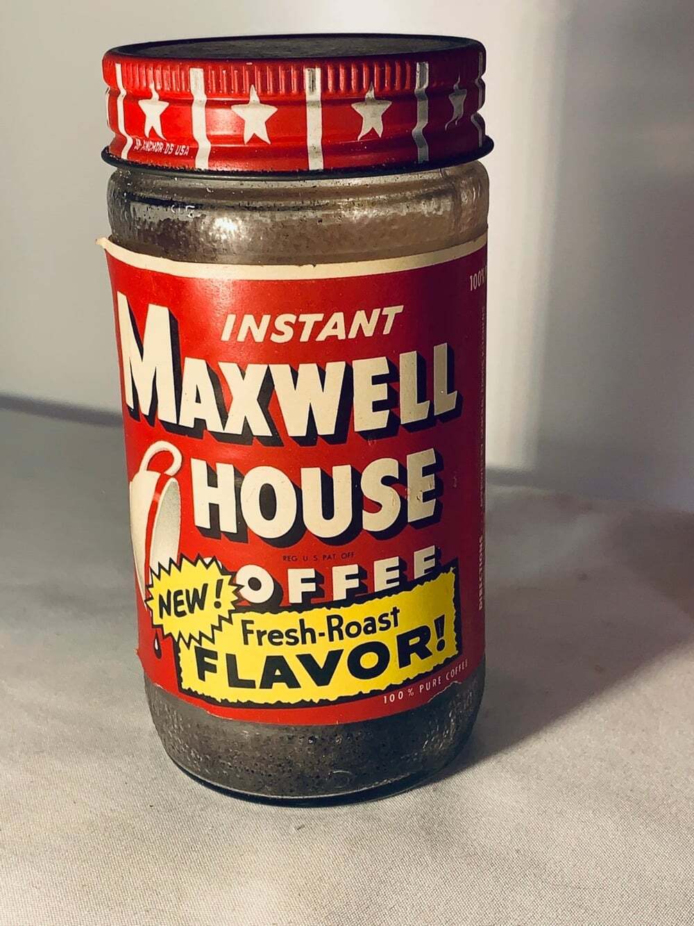Vintage Maxwell House Coffee Jar retro advertising prop